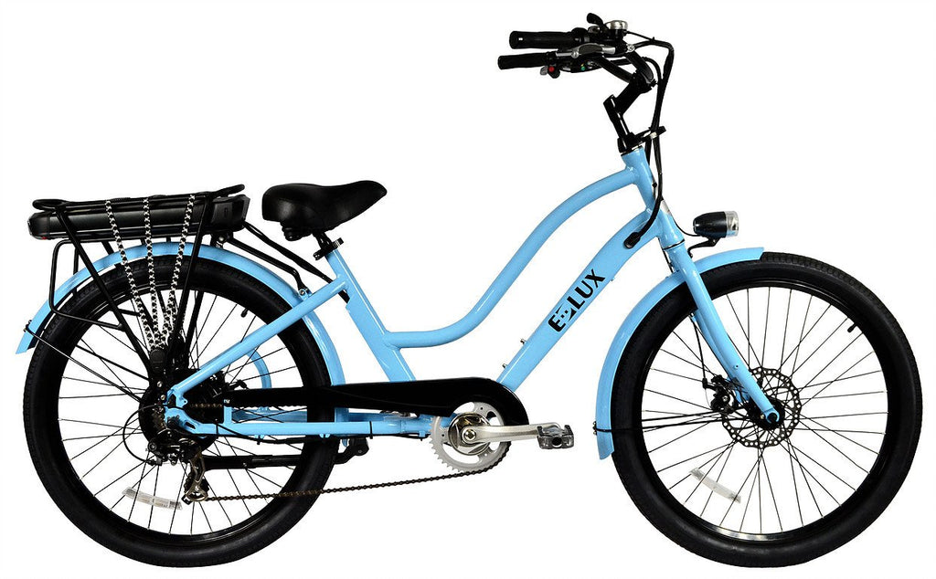 e-lux electric bicycle ELux Newport Cruiser Step-Thru Electric Bike | 50% Less than Pedego