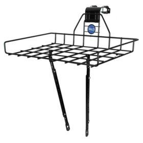 Wald #257GB Multi-Fit Front Rack Black aka Pizza Delivery Basket 20-1/2" x 13" x 2"